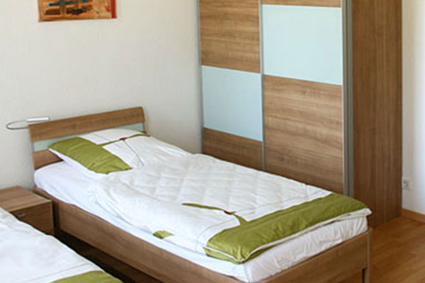 Wohnzimmer des Appartements 1