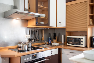Wohnzimmer des Appartements 3