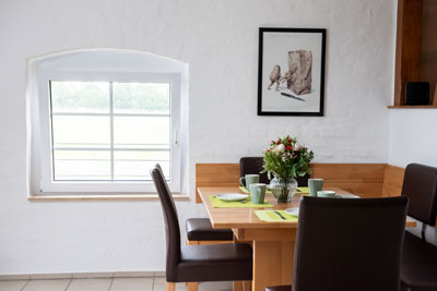 Wohnzimmer des Appartements 4